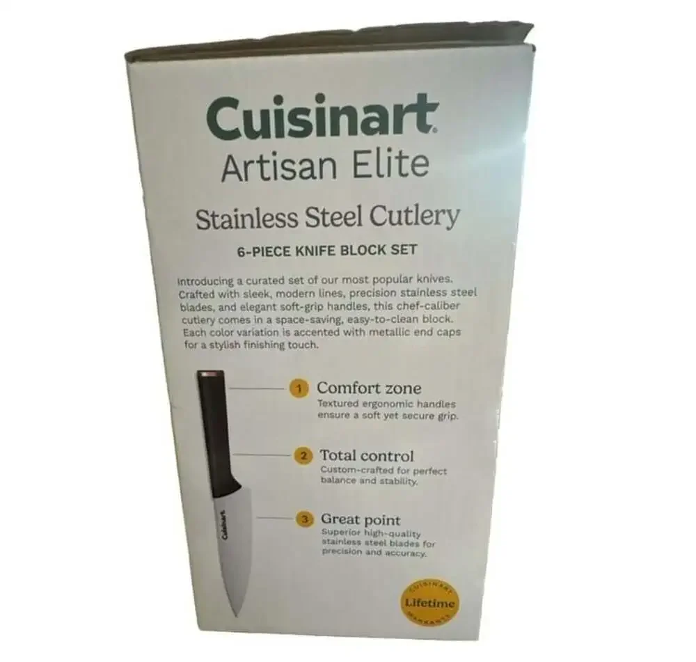Cuisinart Artisan Elite Stainless Steel 6-Piece Knife Block Set